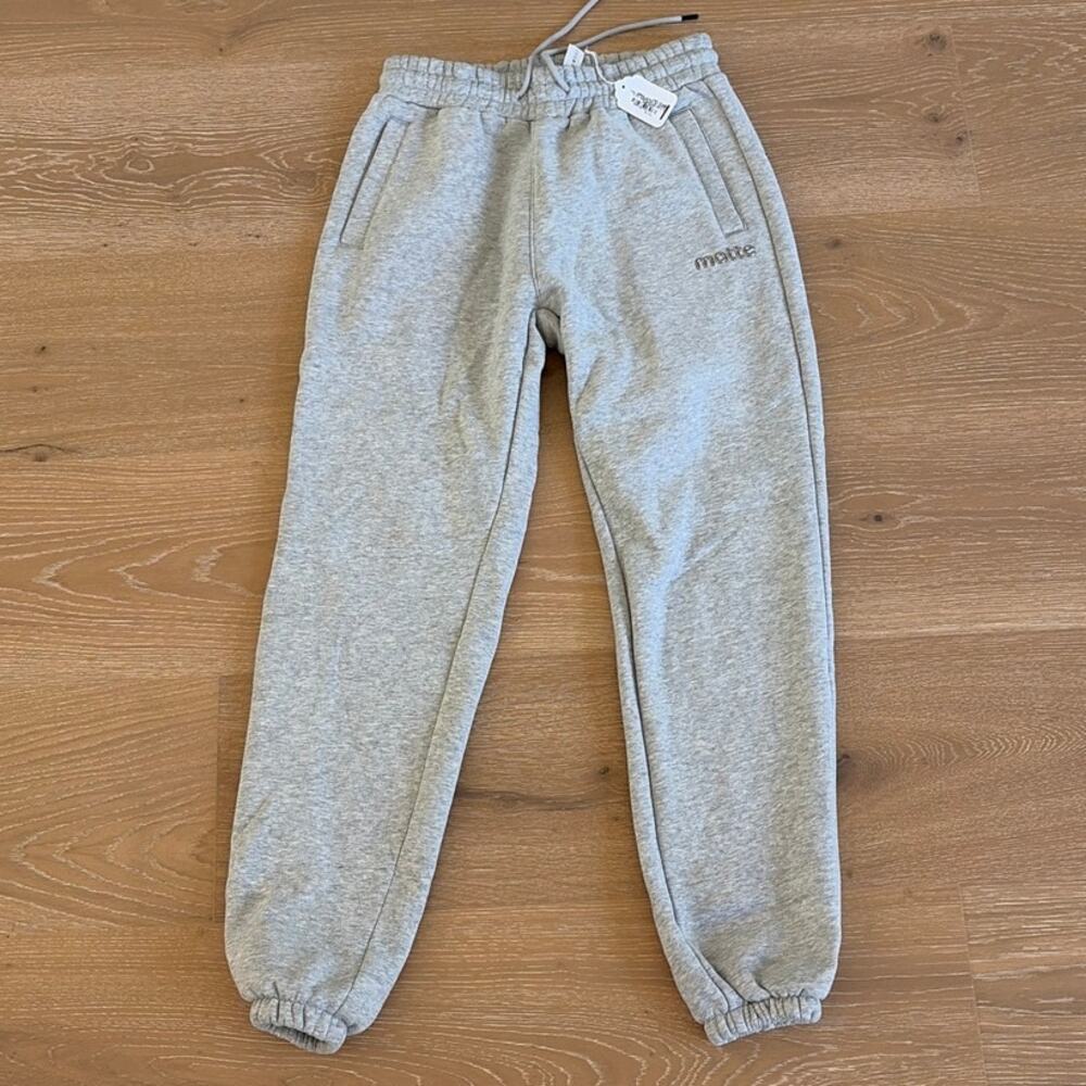 Matte Staple Joggers Size M Heather Gray